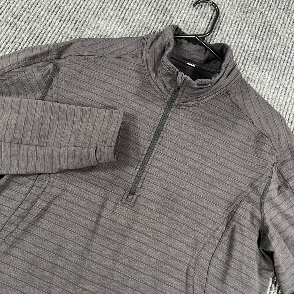 Lululemon Pullover Sweatshirt Womens Large Black Long Sleeve 1/4 Zip Mock